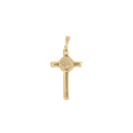 Gold Stainless Steel Cross, Jesus Christ, Saint Benedict Cross Medal, Bails Findings for Earring Necklace Jewelry Making Supplies J-472 - DLUXCA
