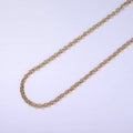 Gold Stainless Steel Rolo Chain by Yard Sunburst Oval Cable Textured Chain for Jewelry Making | Roll-1465 - DLUXCA