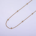 Gold Stainless Steel Satellite Chain by Yard Soldered Closed 1mm links with 2mm beads | ROLL-1470 - DLUXCA