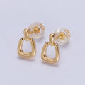 Gold Stud Horseshoe Earrings, Silver Lucky Horseshoe Earring AB611 AB612
