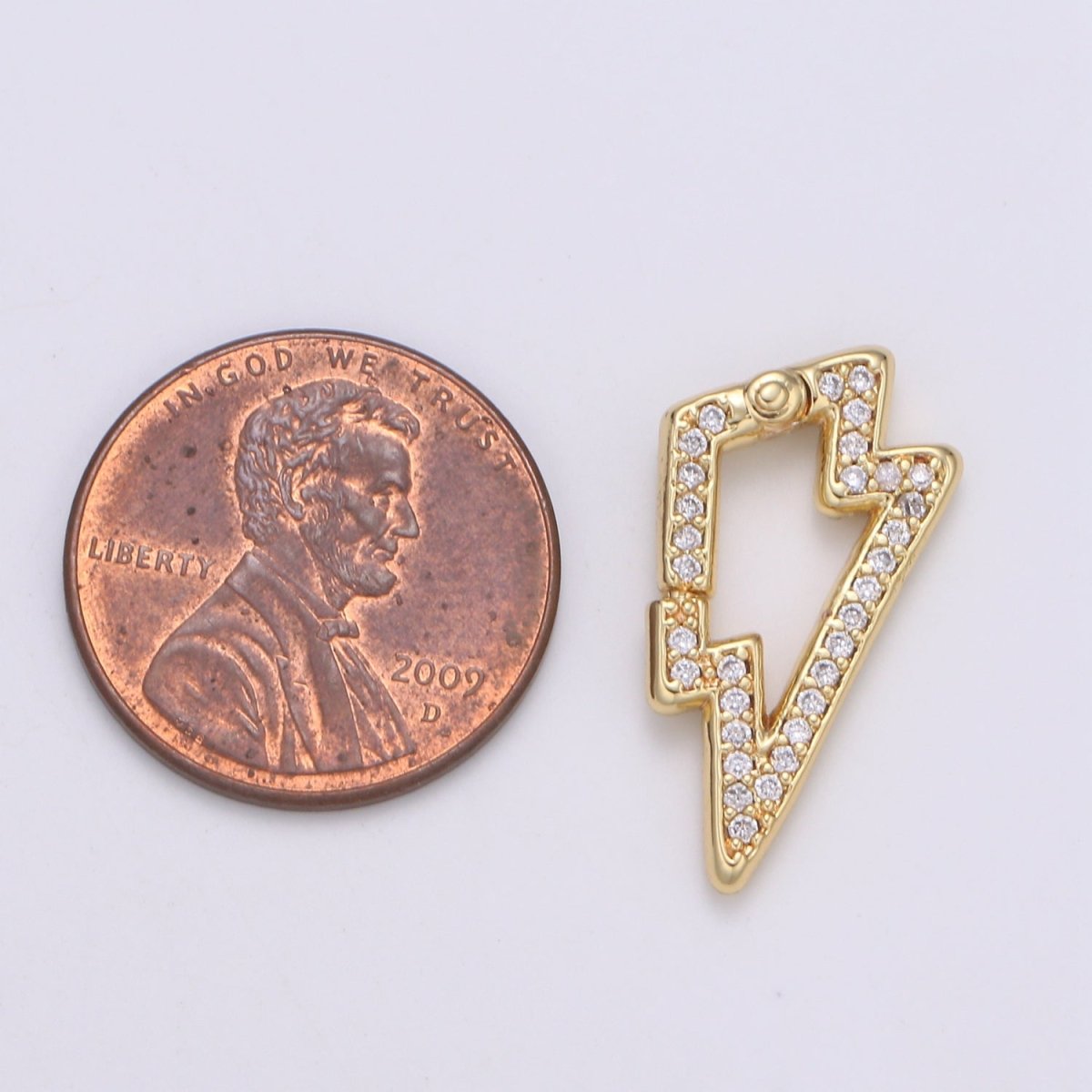 Gold Thunder Clasp Spring Gate Ring, Push Gate Ring Snap Click Lock 14K Gold plated Clasp for Link Necklace Bracelet Connector L-167~L-168 - DLUXCA