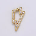 Gold Thunder Clasp Spring Gate Ring, Push Gate Ring Snap Click Lock 14K Gold plated Clasp for Link Necklace Bracelet Connector L-167~L-168 - DLUXCA