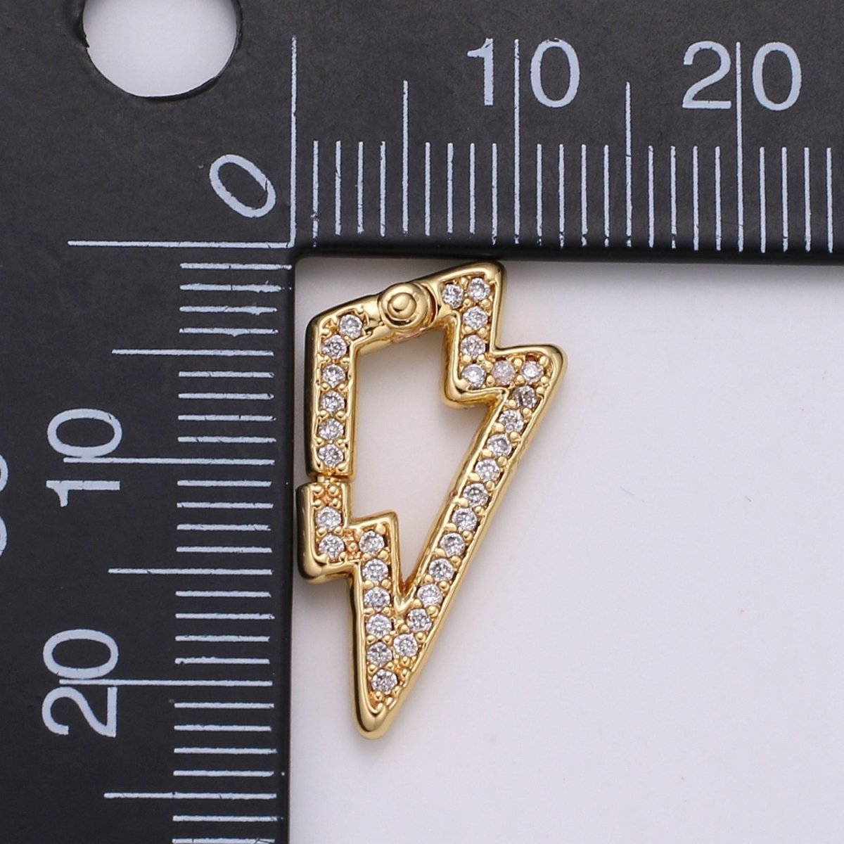 Gold Thunder Clasp Spring Gate Ring, Push Gate Ring Snap Click Lock 14K Gold plated Clasp for Link Necklace Bracelet Connector L-167~L-168 - DLUXCA