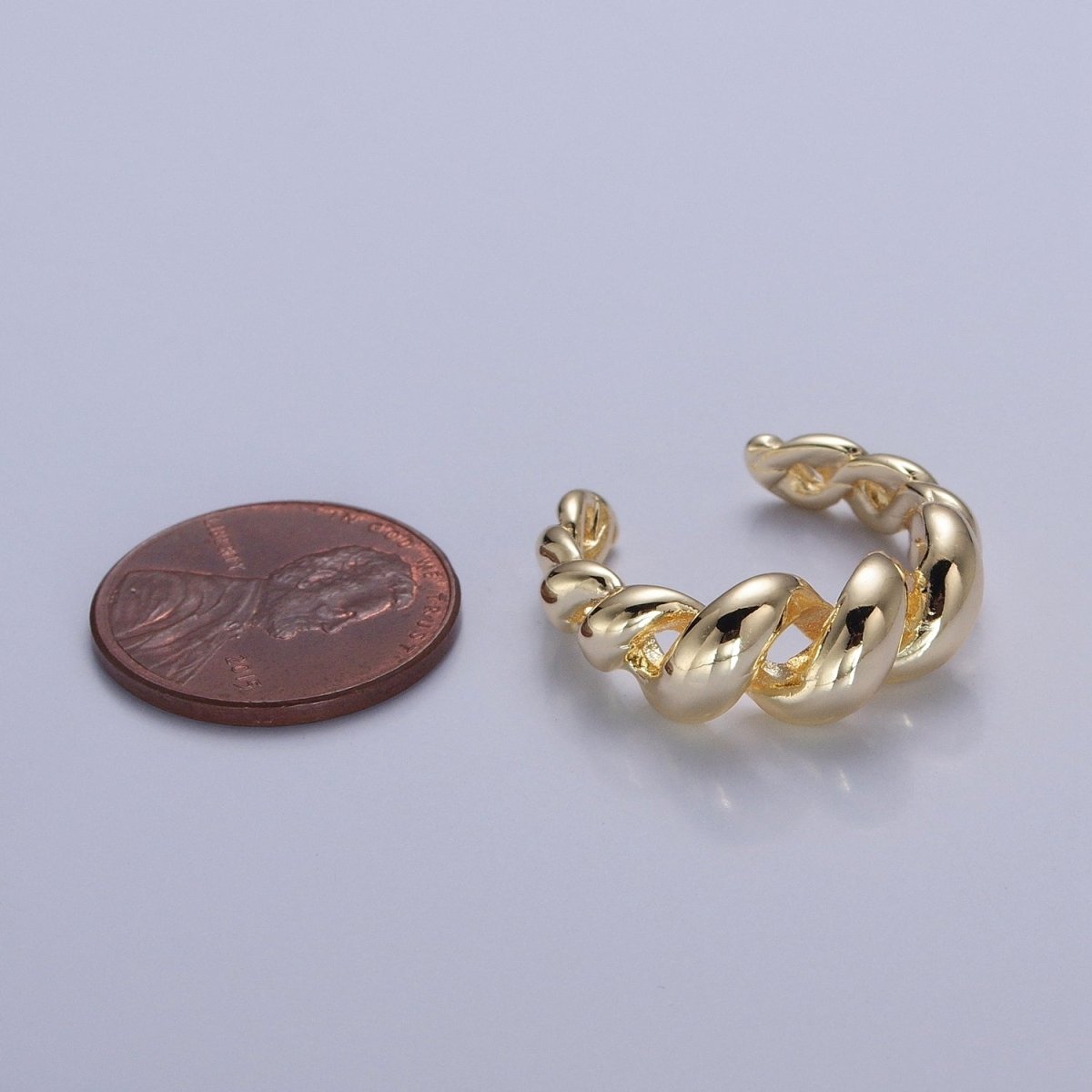 Gold Twisted Ring, Twist Ring, Spiral Gold Ring, Twined Ring Midi Ring Stackable Jewelry O-779 - DLUXCA