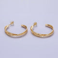 Gold Twisted Snake Hoop Earring Silver Hoops Gold Modern Earrings AB930 AB937