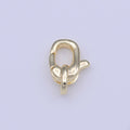 Gold Unique 11mm x 7.5mm Lobster Claw Clasps Jewelry Making Closure Supply | K-272 - DLUXCA