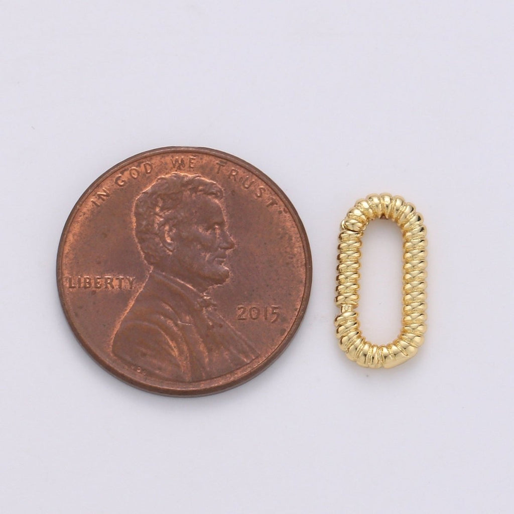 Golden Oval Gold plated Clasp K-724 - DLUXCA