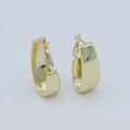 Golden Thin Huggies Earrings, Plain Gold plated Geometric Formal/Casual Earring Jewelry P-257 - DLUXCA