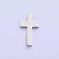Gold/Silver Stainless Steel Religious Cross, Minimalist Spacer Bead For Jewelry Making. W-839 W-840 - DLUXCA
