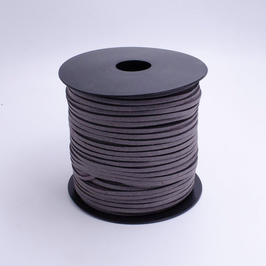 Grey, Brown Soft Synthetic Suede Leather For Rope DIY Jewelry Necklace Making | ROLL-1434 ROLL-1435 - DLUXCA