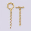 Hammered Gold Toggle Clasp Set Round Rustic clasp Gold toggle clasp,toggle clasp set boho clasp for Necklace Bracelet Component K-458 - DLUXCA