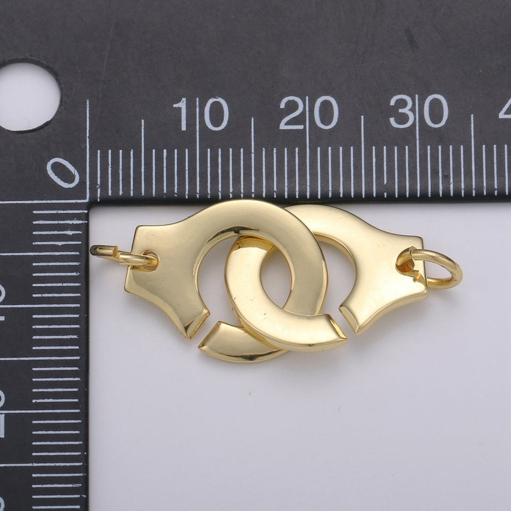 Hand Cuff Charm Connector Gold plated Clasp Connectors For DIY Necklace Bracelet Anklet Jewelry Making L-089 - DLUXCA