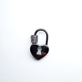 Heart Carabiner Lock, Screw Lock, Gold plated Clasp Padlock For DIY Jewelry Making K-776 - DLUXCA