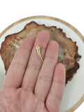 Horn Charm, Gold Tusk Pendant Dainty 14K Gold plated Charm for Bracelet Necklace Earrings Component C-765 - DLUXCA