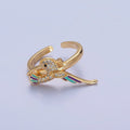 Hummingbird Ring. Adjustable Gold Ring Animal bird Jewelry O-2224 - DLUXCA
