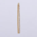 Hypoallergenic 65mm Gold Double Curb Tennis Chain Tassel Dangle Charm Supply | K-427 - DLUXCA