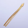 Hypoallergenic 66mm Gold Four Box Chain Tassels Charm, Jewelry Supply For DIY Making L-836 - DLUXCA