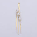 Hypoallergenic 67mm Pearls Gold Cobra Chain Multiple Strands Tassel Charm Supply | K-424 - DLUXCA