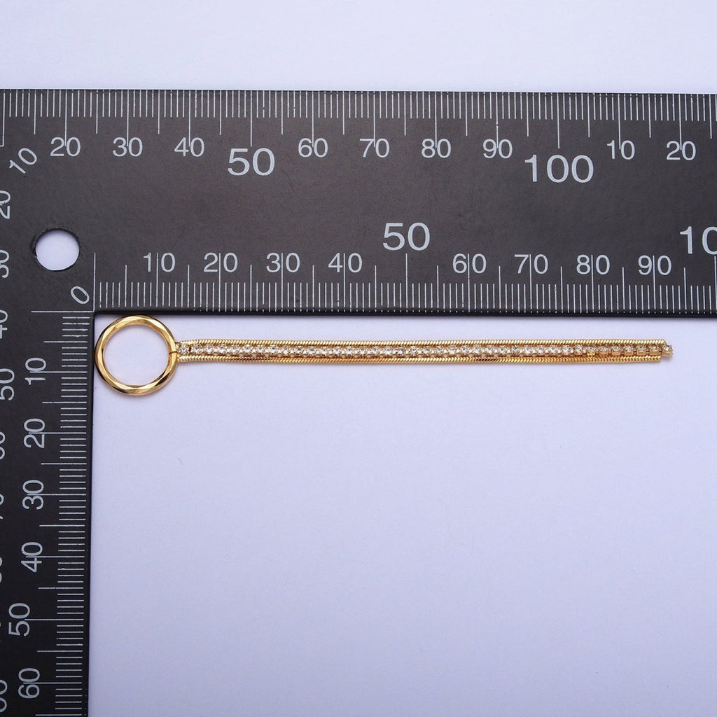 Hypoallergenic 93.5mm Double Snake Omega & Tennis Chain with One Large Loop Tassel Charm Supply For Jewelry DIY Making L-834 - DLUXCA