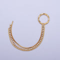 Hypoallergenic 93.5mm Double Snake Omega & Tennis Chain with One Large Loop Tassel Charm Supply For Jewelry DIY Making L-834 - DLUXCA