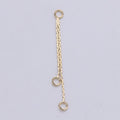 Hypoallergenic Gold Cobra Chain Double Loop Tassel Charm Supply | K-425 - DLUXCA