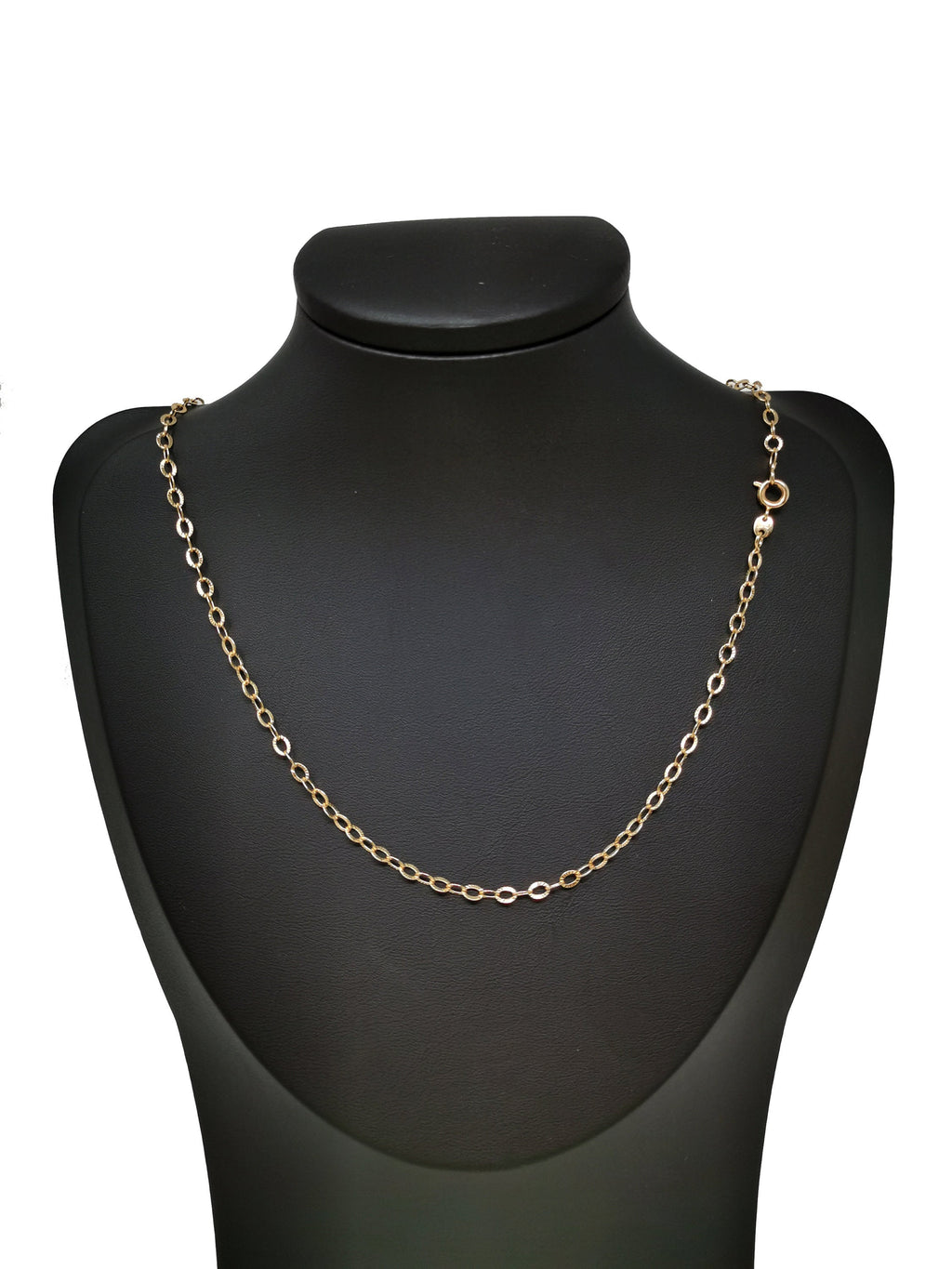 18k Gold plated 1mm Cable Finished Chain 17.7 inch for Dainty Necklace Making "Pinky Gold Chain" - DLUXCA