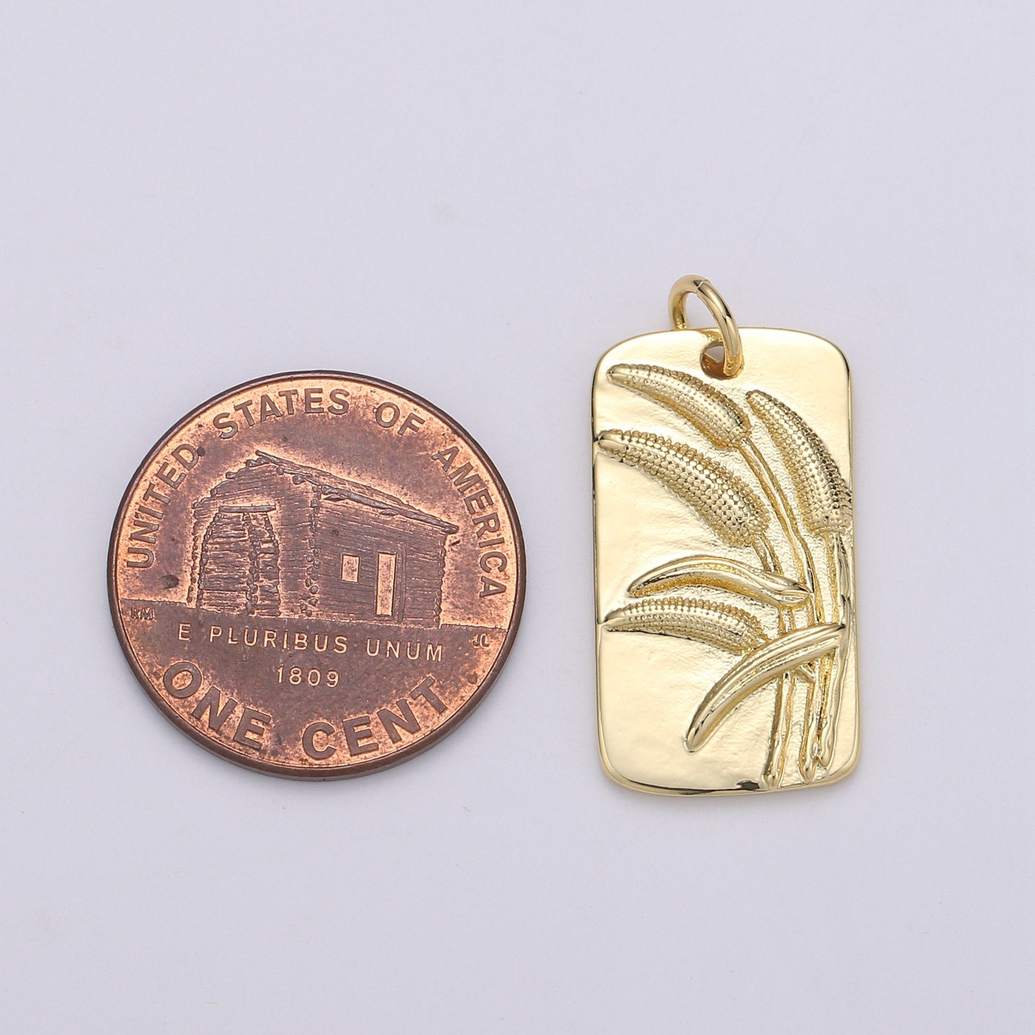Wild Flower Charms, Gold Flower Pendant, Dainty Flower Charm, Small Tag Charm for Necklace Floral Flower Jewelry in 14k gold plated - DLUXCA