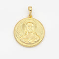 Jesus Christ Pendant Gold Plated Necklace - Sacred Heart of Jesus Christ Pendant - Rose Gold Plated Pendant - Religious Pendant H-207