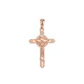 Jesus on the Cross Charm, 18K Gold plated Pendant Dainty Cross Necklace Charm for Jewelry Making H-880 - DLUXCA