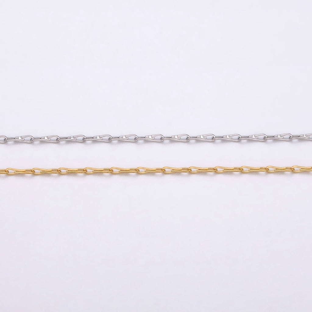 Ladder Hook Horse Shoe Chain 1.1mm Unfinished Chain by Yard Unique Horseshoe Link Chain | ROLL-1327 Clearance Pricing