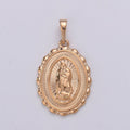 Lady of Guadalupe Holy Mary Rose Gold plated Pendants J-108 - DLUXCA