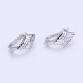 Lever Back One Touch Earring for jewelry Making Earring supplies in Rhodium Plated lead nickel free K-282 - DLUXCA