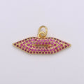 Lips Charm Pendant, Pave Lips Charms Pendants, CZ Lips Charm, Sexy Lips Charm Pendant, 24k Gold plated Charm for Necklace Bracelet Earring D-342 - DLUXCA