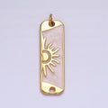 Long Bar Sun Charm Silver Gold Sun Rise Good Morning Earth Day Necklace Pendant AC581 AC582 AC583 AC584 - DLUXCA
