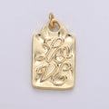 Love Charms, Gold Words Pendant, Dainty Charm, Small Love Charm for Necklace relationship Minimalist Jewelry D-639 - DLUXCA