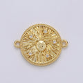 Medusa medallion Connector Bracelet Connector, 14k Gold plated Charm Connector for Bracelet Necklace Pendant , Medusa Bracelet F-519 - DLUXCA
