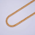 Miami Cuban Curb Link Unfinished Chain, 5mm 24k Gold plated Chain 19.5 inch long | WA-1399 Clearance Pricing - DLUXCA