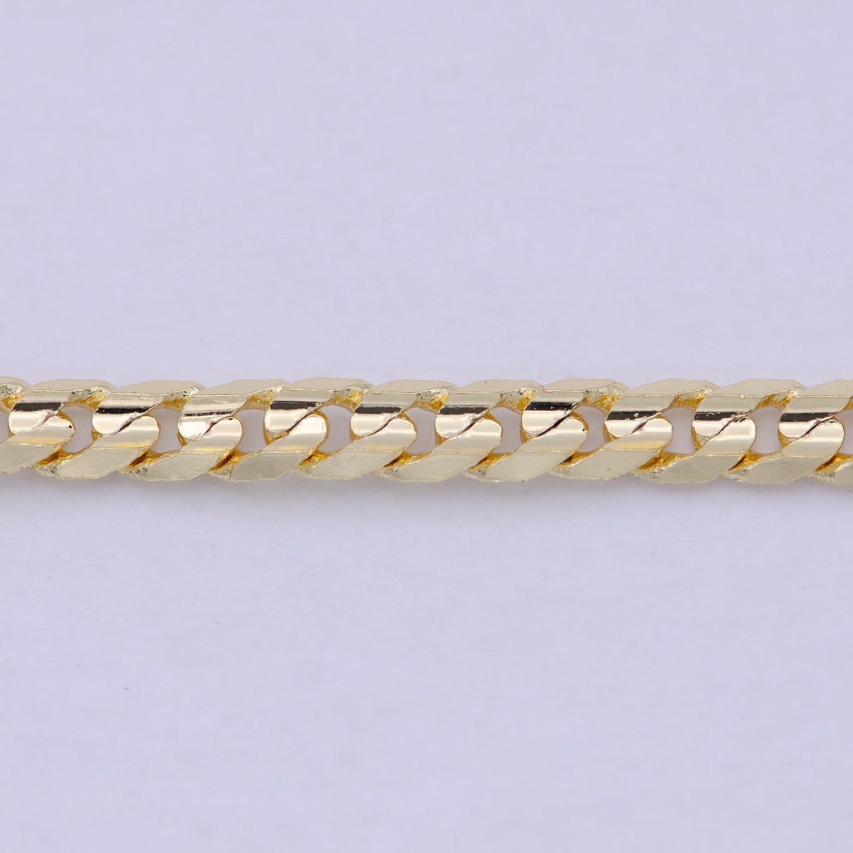 Miami Cuban Gold Curb Link Chain 3.4mm 18K Gold plated Chain Necklace• Gold Necklace Gold plated Layer Necklace | WA-830 Clearance Pricing - DLUXCA