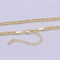 Miami Cuban Gold Curb Link Chain 3.4mm 18K Gold plated Chain Necklace• Gold Necklace Gold plated Layer Necklace | WA-830 Clearance Pricing - DLUXCA