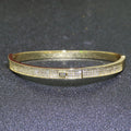 Micro Pave Gold Bracelet 14K Gold plated Stackable Jewelry Gold Bangle Bracelet | WA-071 Clearance Pricing - DLUXCA