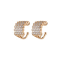 Micro Pave gold ear cuff, Dainty cuff, Conch cz ear cuff, Huggie earcuff, Non pierced cz ear cuff, Dainty ear cuff, Gold ear cuff, Conch cz AI-049 - DLUXCA
