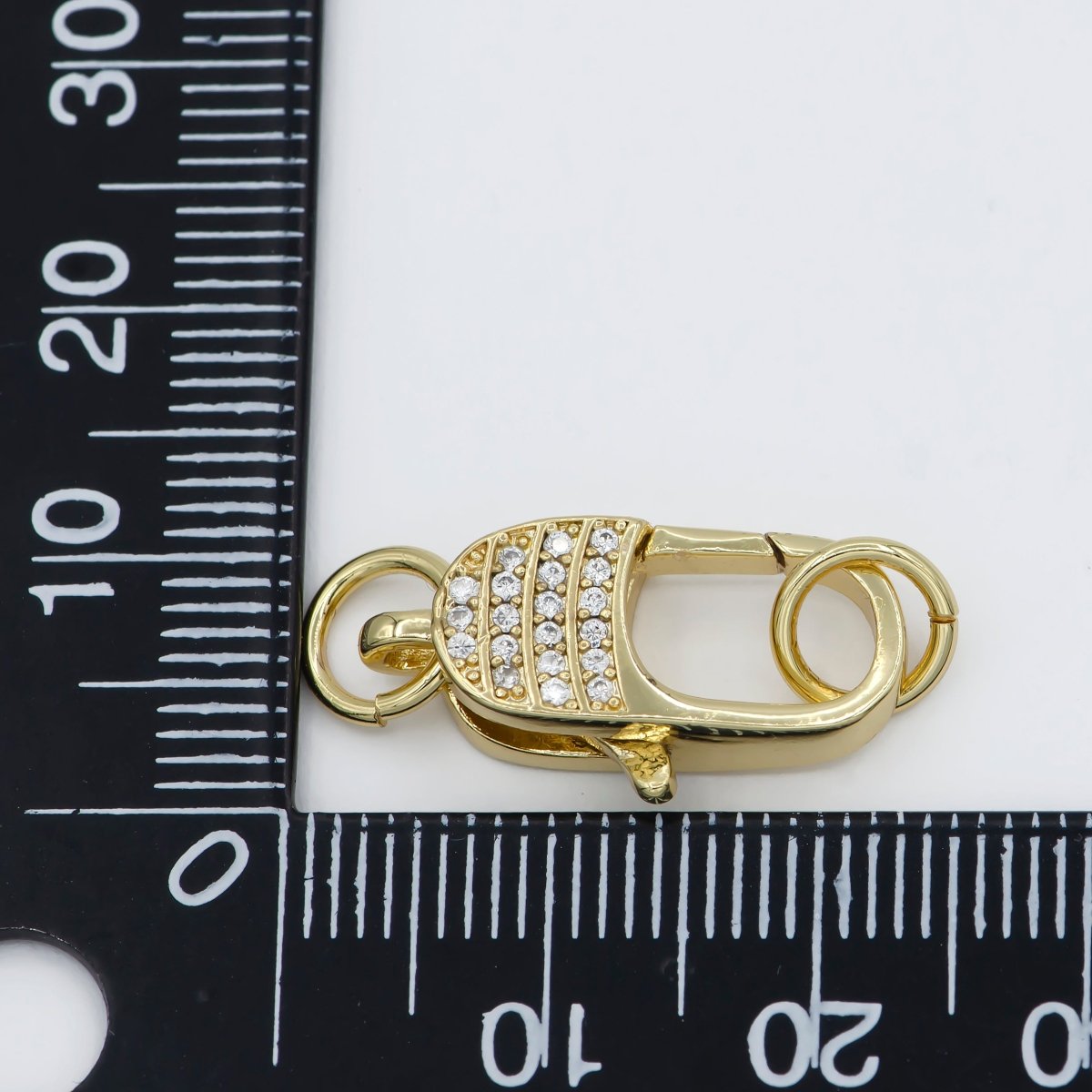 Micro Pave Gold plated CZ Lobster Clasp End Clasp For DIY Jewelry Making Necklace Bracelet Anklet L-301~L-304 - DLUXCA