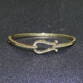 Micro Pave Gold Snaffle bit bracelet Minimalist Gold Chain Bracelet for Women Girl | WA-060 Clearance Pricing - DLUXCA