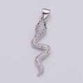 Micro Pave Gold Snake Charm Pendant, Cubic Snake Charms, Dainty Pendant Jewelry in 24K Gold plated For Statement Necklace Earring I-809~I-811