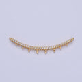 Micro Paved CZ Teeth Spikes Minimalist Link Connector F-808 - DLUXCA