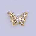 Micro Paved Marquise Cubic Zirconia Mariposa Butterfly Slider Pendant | X-526 - DLUXCA