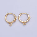Mini Belt Buckle Huggie Hoop Earrings with Open Link Loop Supply For Jewelry Making L-812 - DLUXCA