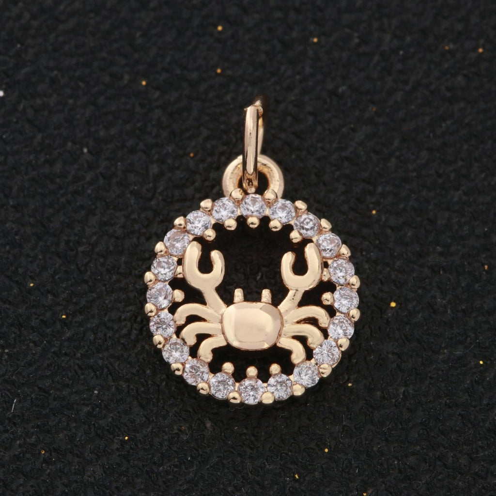 Mini Crab Charm Dainty Wild Crab Beach Animal Under the water inspired for Necklace Earring Bracelet Supply M-749 - DLUXCA