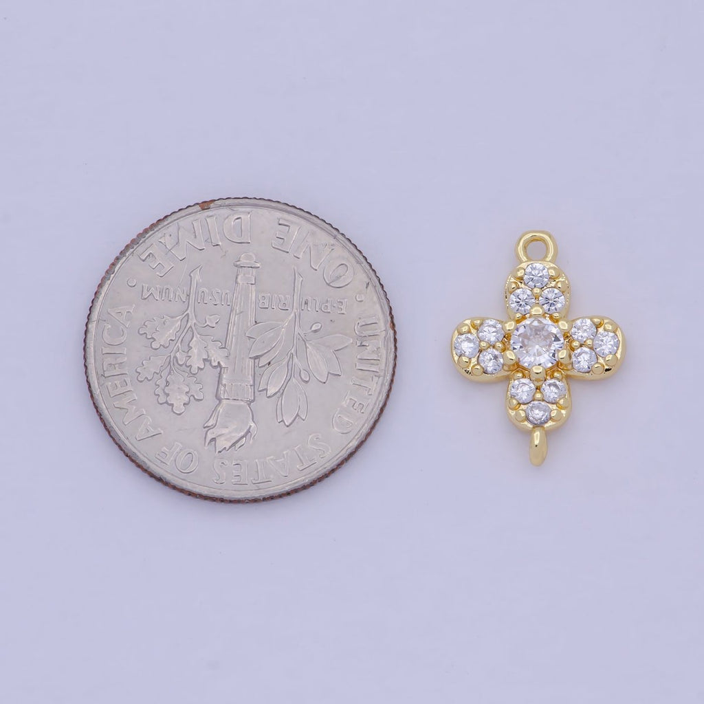 Mini Cross Charm Connector for Earring Bracelet Necklace Link Connector F-797 - DLUXCA