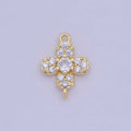 Mini Cross Charm Connector for Earring Bracelet Necklace Link Connector F-797 - DLUXCA